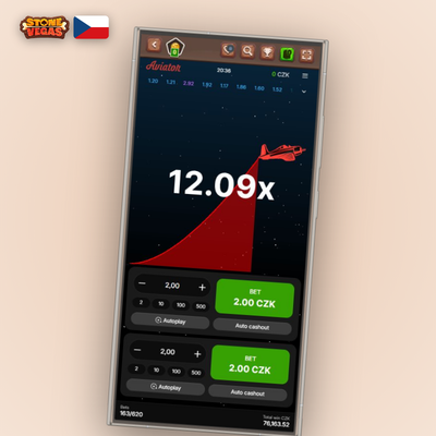 Automatická sázka Auto-bet v Aviatoru Stonevegas Casino pro opakování kol bez potvrzení