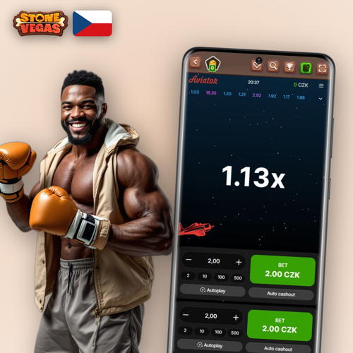 Stonevegas Casino Aviator demo – rudý letoun stoupá na rostoucím násobiteli crash hry