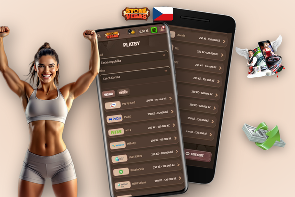 Mobilní peněženka s QR kódem a výběrem sítě pro kryptoměnový vklad ve Stonevegas Casino