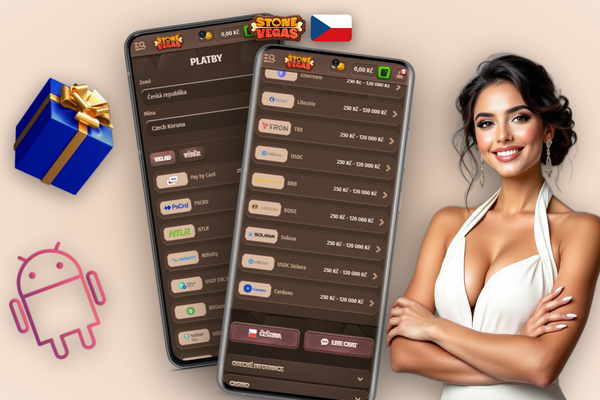 Rozhraní pokladny Stonevegas Casino s formulářem pro vklad na vlastní jméno