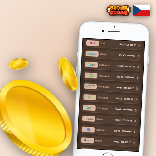 Výběr peněz ze Stonevegas Casino přímo do mobilní peněženky v CZK