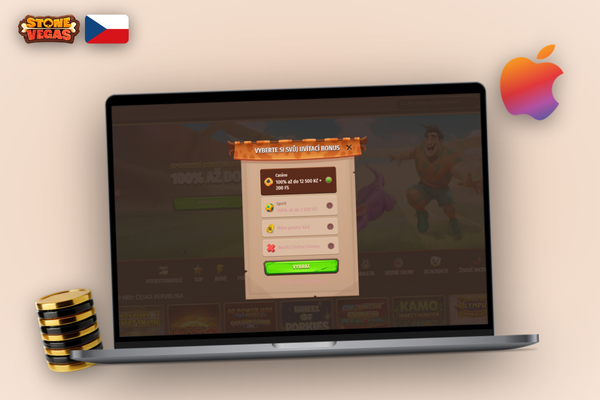 Výběr způsobu registrace ve Stonevegas Casino CZ na telefonu a notebooku